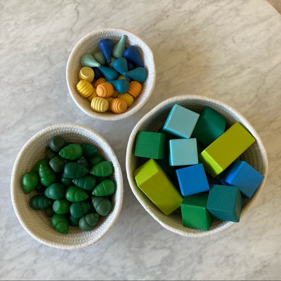 Three Montessori rope treasure baskets - 3 sizes - Picture 6 of 12